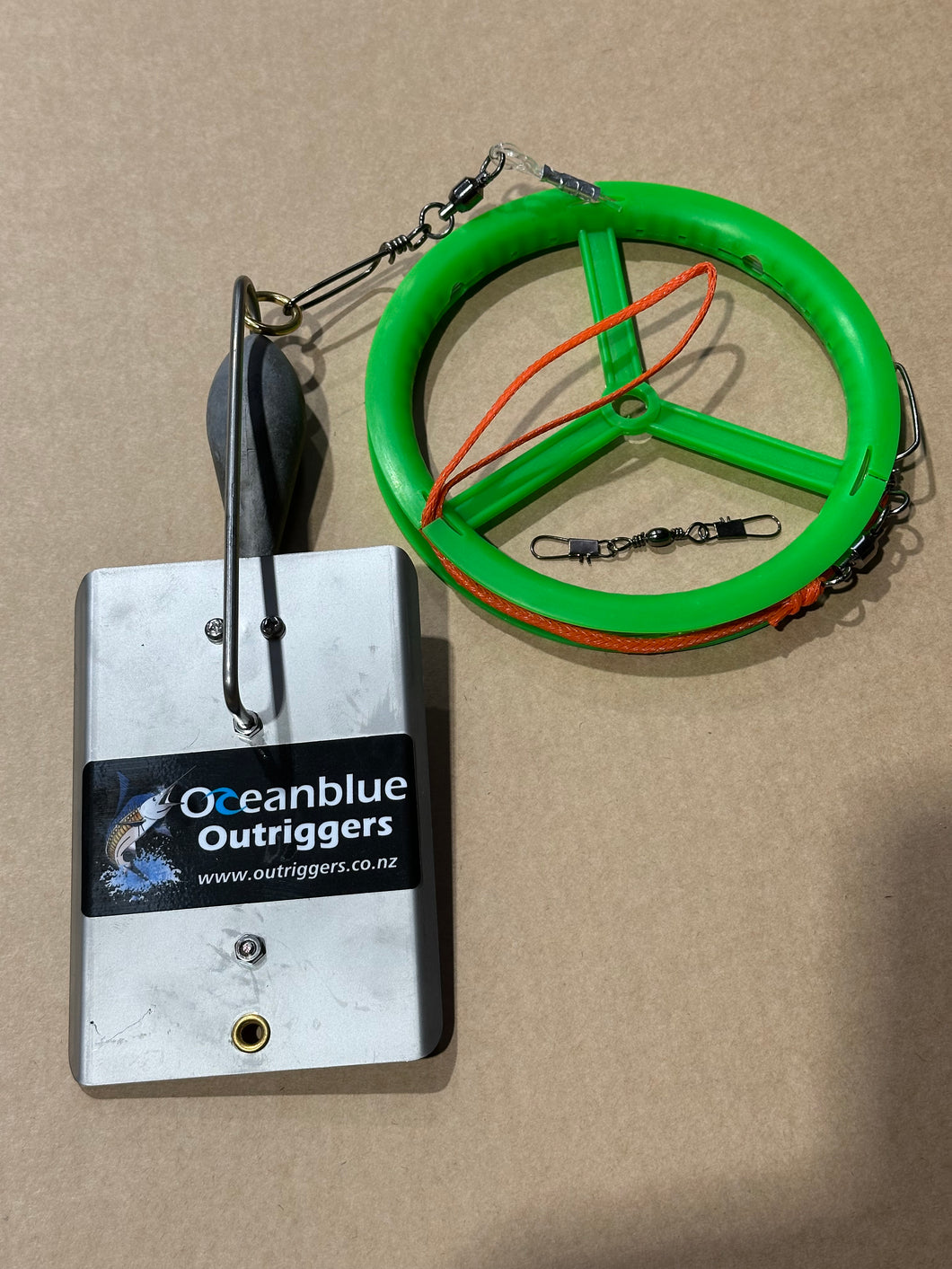 Off Shore Planer Combo Fishing Kit | Tattle Flag & Snap Weight Clips | Pre-Assembled Ready To Fish